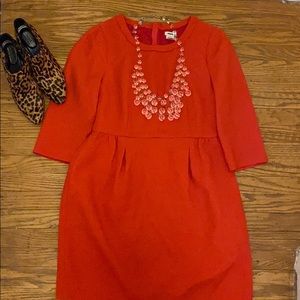 JCrew Red Wool Dress